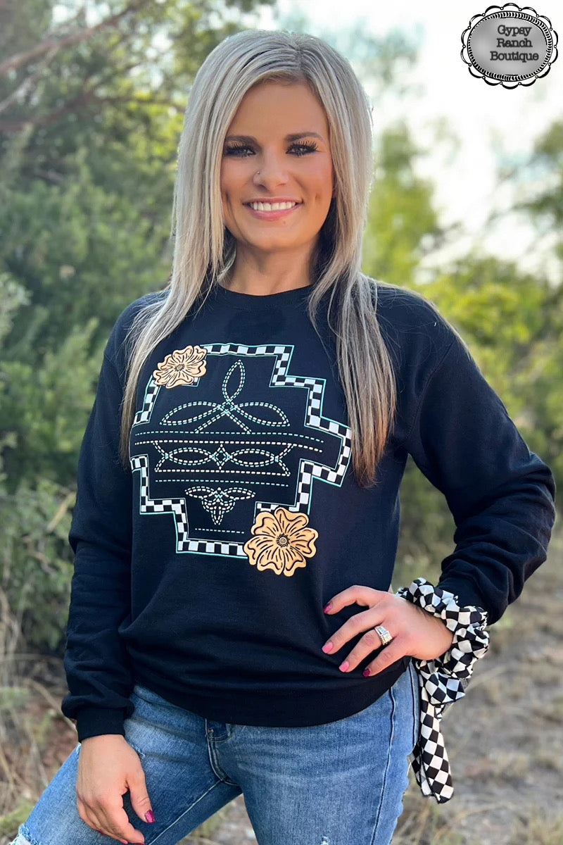 Lattimore Boot Stitch Sweatshirt - Also in Plus Size