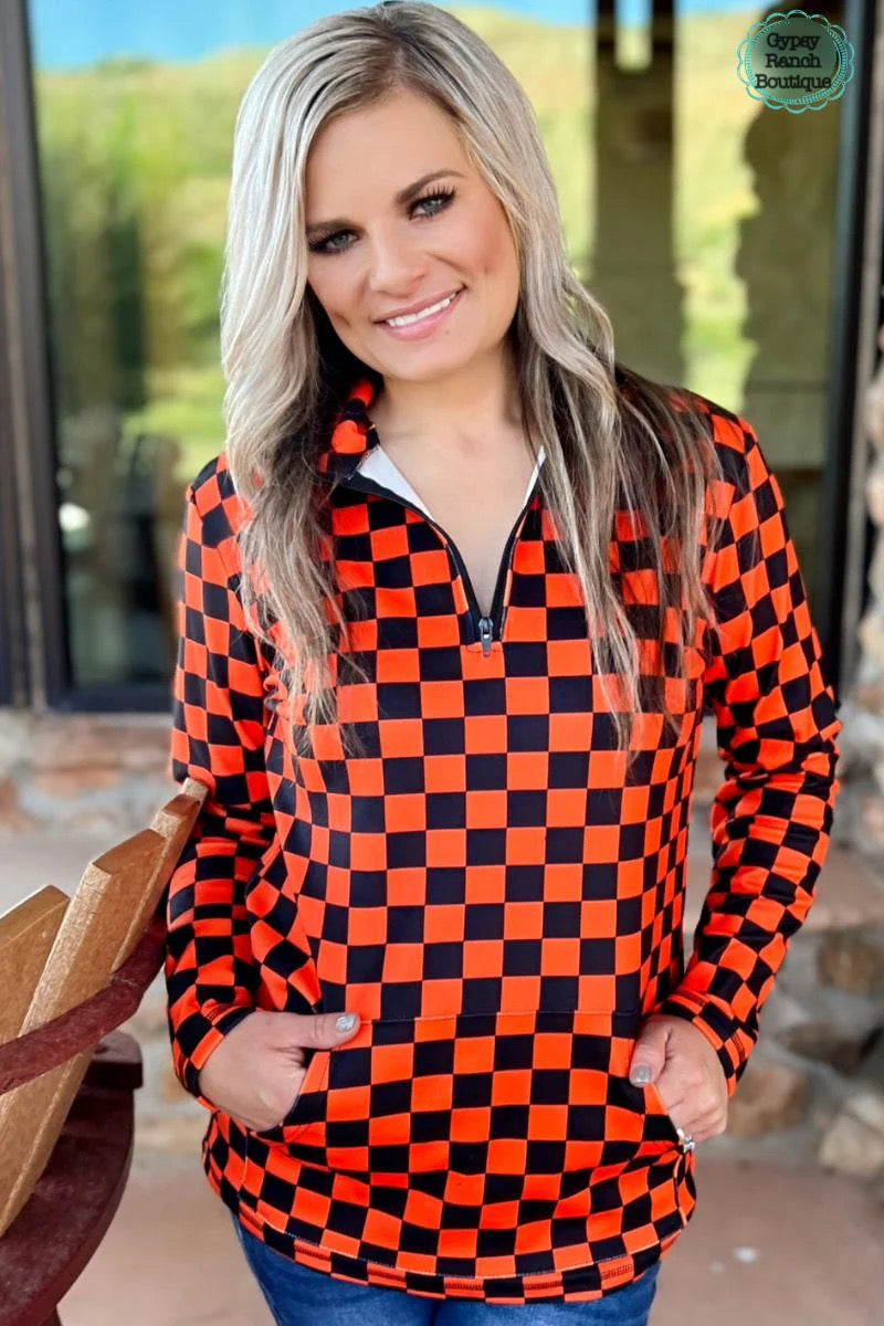 Pep N Your Step Orange & Black Pullover - Also in Plus Size