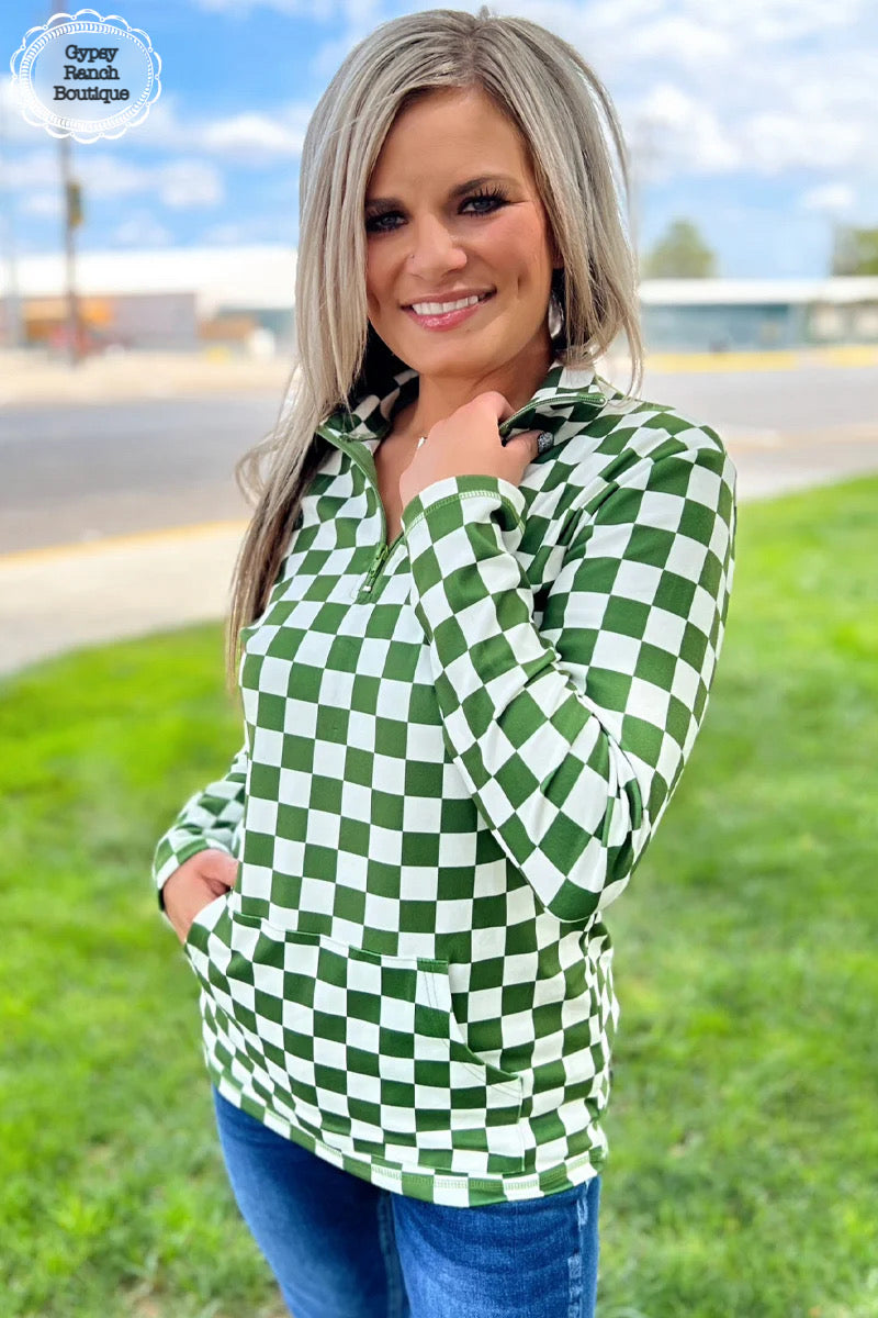 Pep N Your Step Green & White Pullover - Also in Plus Size