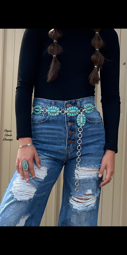 Portales Turquoise Concho Belt