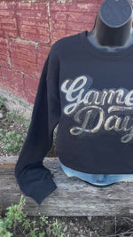 Game Day Silver Sequin Sweatshirt- Also in Plus Size