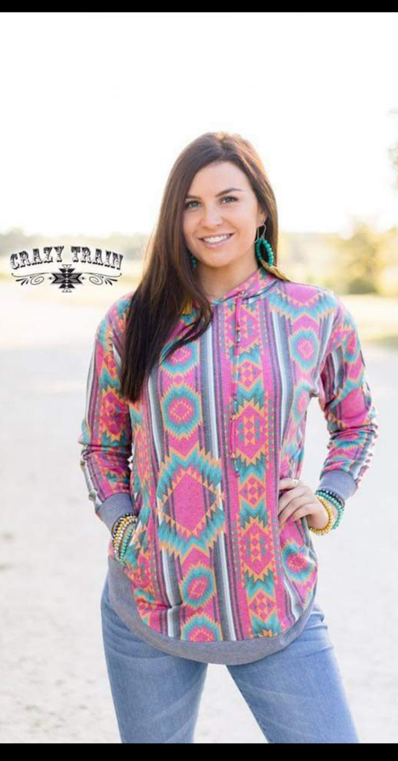 Hang Em High Aztec Pullover Top - Also in Plus Size