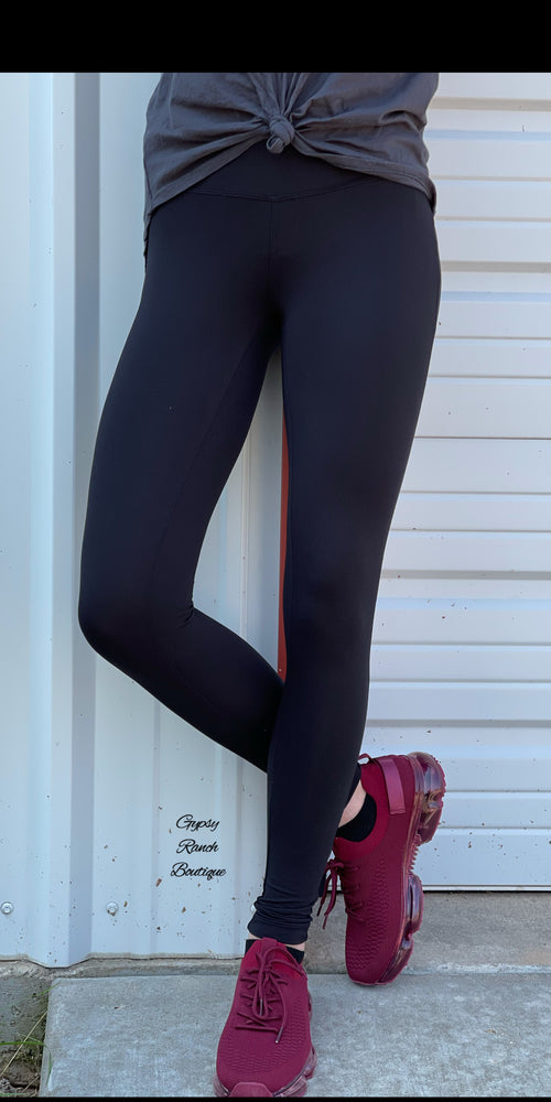 High Noon Black Fleece Leggings