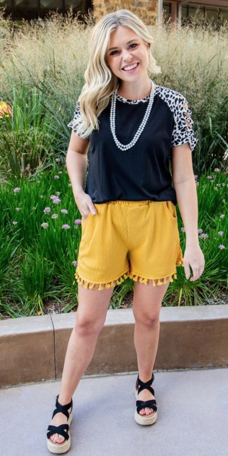 The Sedona Mustard Shorts