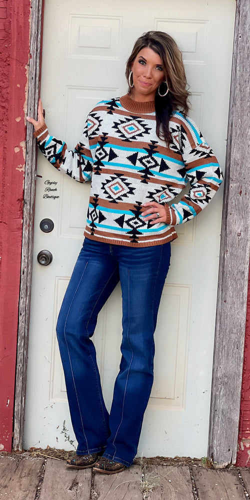 Pendleton Tribal Sweater Top -Also in Plus Size